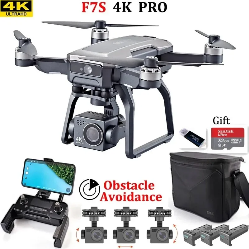 Drone Gimbal Brushless - طائرة بدون طيار SJRC F7s 4K