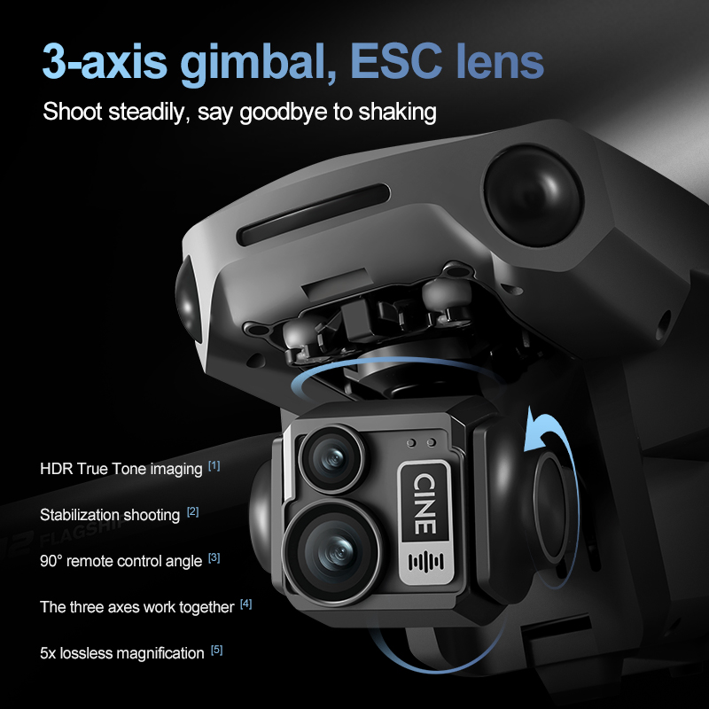 طائرة بدون طيار رباعية المحاور - مراجعة Drone Gimbal 3 Axis وسعره