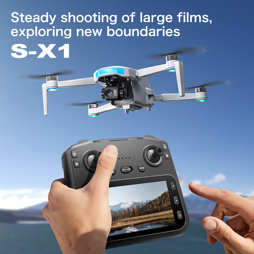 طائرة لينوفو S-X1 بدون طيار مع - مراجعة Drone Gimbal 3 Axis وسعره