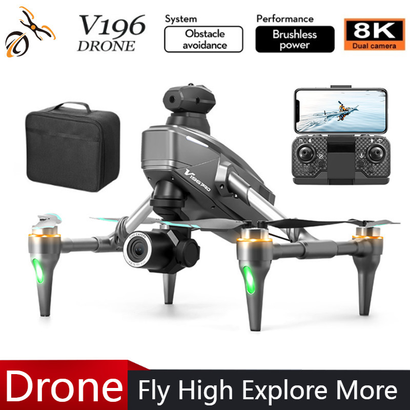 2025 V196 التلقائي تجنب العوائ - مراجعة Drone Gimbal 2 Axis وسعره