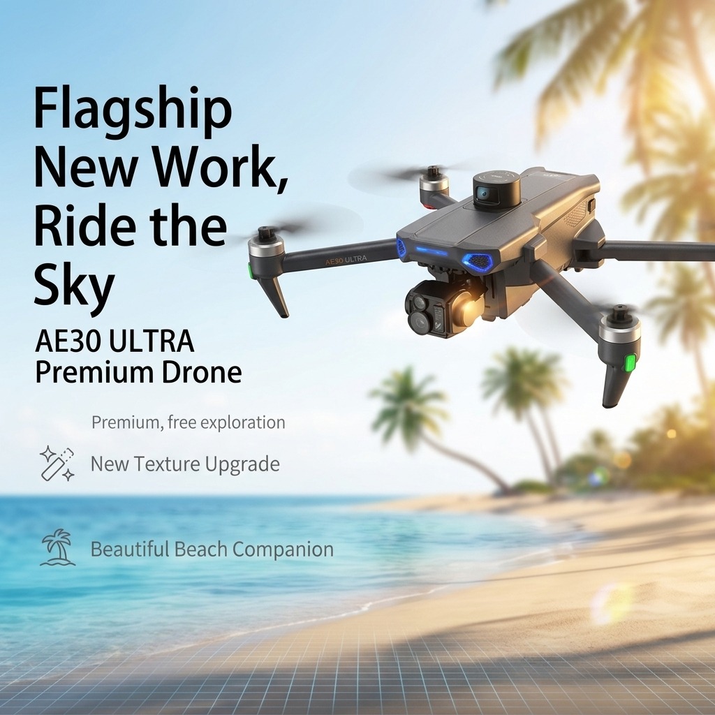 طائرة بدون طيار AE30 Ultra GPS - مراجعة Drone Gimbal 3 Axis وسعره